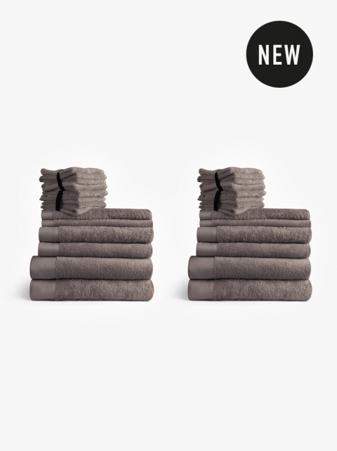 SPIRIT HANDTUCHSETS LARGE - Ash Brown, Nordic