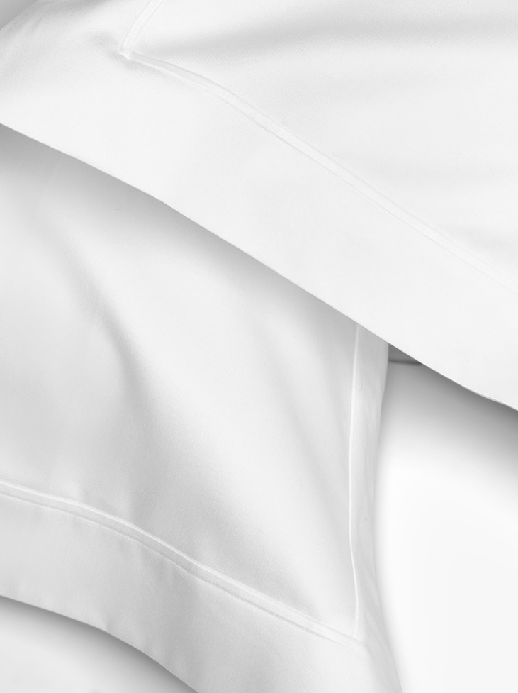 SPIRIT KISSENBEZUG MIT STICKKANTE  2 STCK - Pure White