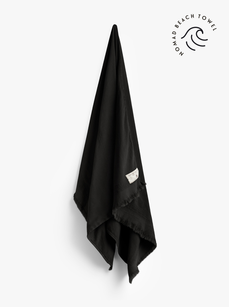 Spirit of the Nomad -Beach Towel Onyx Black
