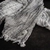 LEINEN TAGESDECKE - Misty Grey/Off White