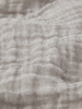 LEINEN TAGESDECKE - Misty Grey/Off White