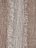 LEINEN TAGESDECKE - Ash Brown/Off White LEINEN TAGESDECKE - Ash Brown/Off White